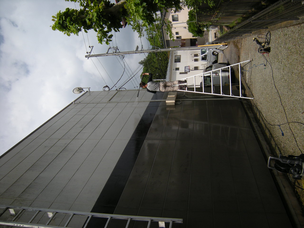 鎌倉市 高圧洗浄 外壁 高圧洗浄機 コンクリ レンガ ブロック 車庫 玄関 門柱